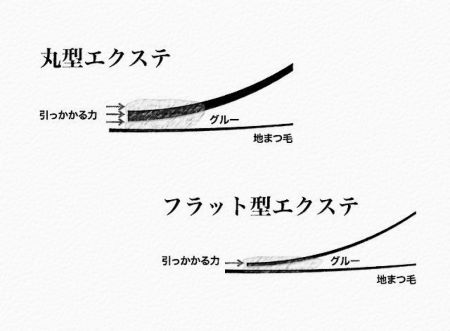 フラットラッシュの特徴③モチの良さ