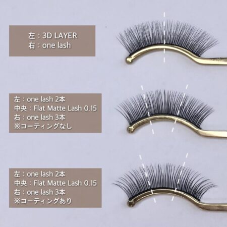 なぜ今【one lash】が選ばれるのか?開発者が語る開発秘話、“万能エクステ”の真価が分かる実例も公開!_ワンラッシュ比較画像